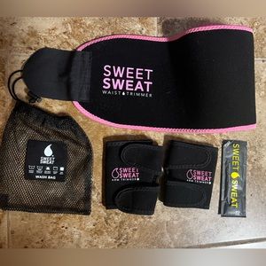 Workout — sweet sweat waist and arm trimmers (plus mesh wash bag)
